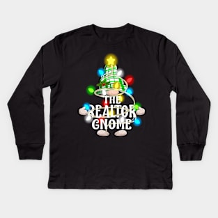 The Realtor Gnome Christmas Matching Family Shirt Kids Long Sleeve T-Shirt